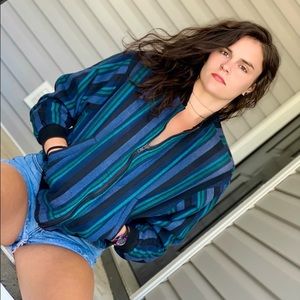 Women’s Boho retro 90s Vintage striped Jacket